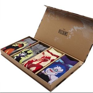 DISNEY VILLAINS CREW SOCKS BOX SET Size M